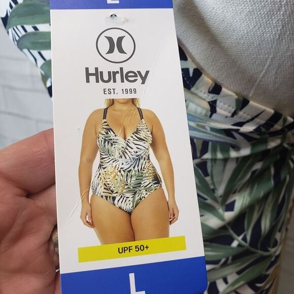Brand New Hurley Tropical Floral One Piece Bathing Suit Swimsuit size L large - Picture 4 of 9